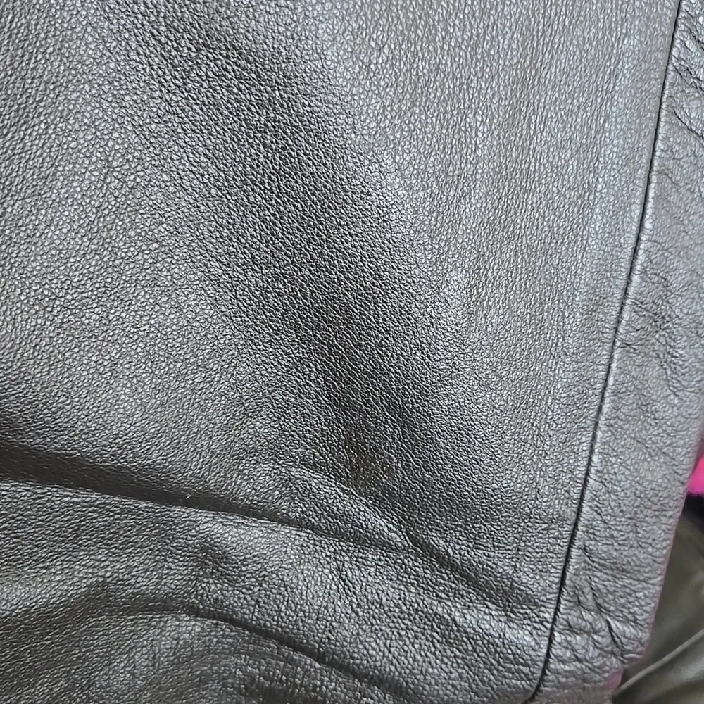 Vintage Clio Black 100% Leather Straight Leg Pant Classic Minimalist Winter Pant